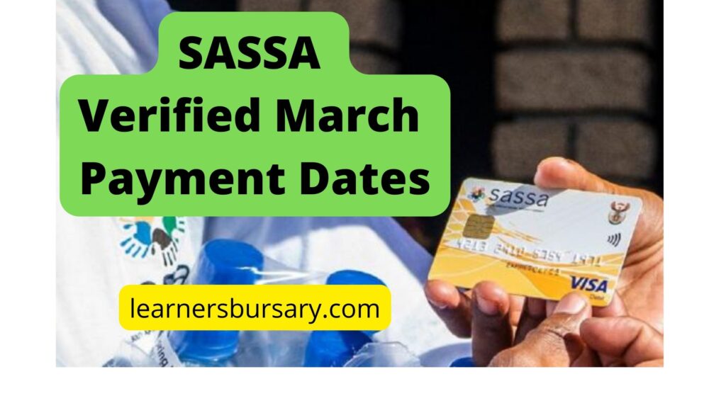 SASSA Verified March Payment Dates