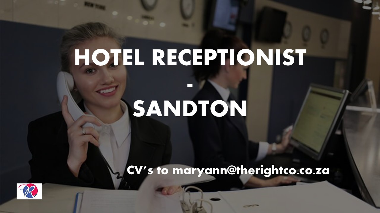 Receptionist Jobs At Sandton Salary R 8300