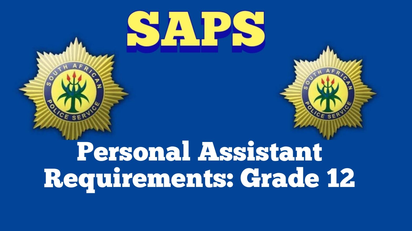 SAPS Personal Assistant Wanted Only Grade 12 needed