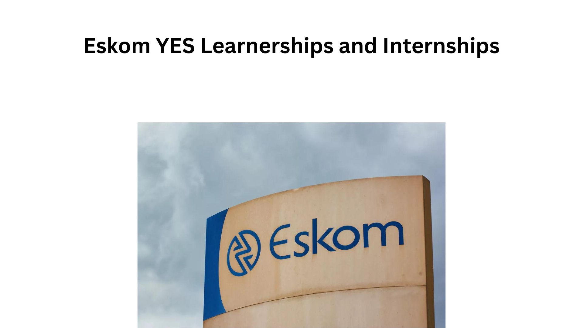 Eskom YES Learnerships and Internships