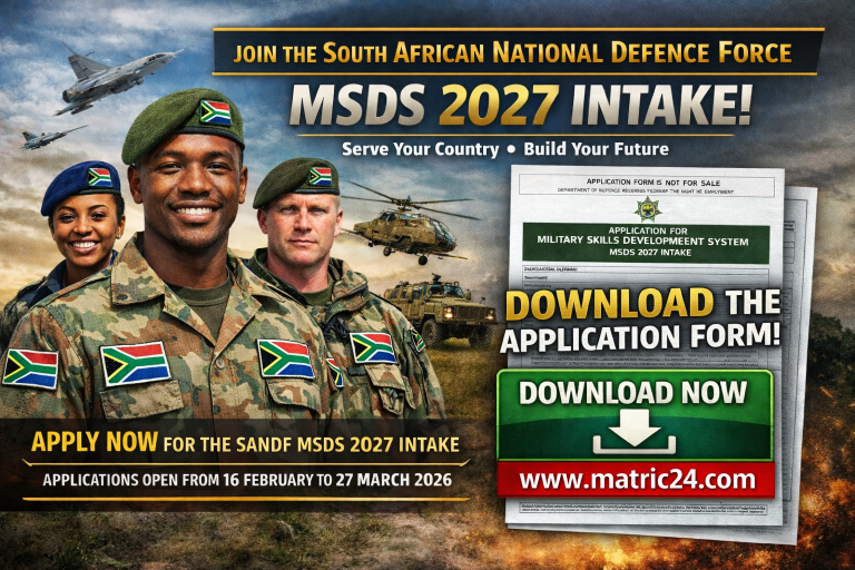 South African National Defence Force (SANDF) – MSDS 2027 ,Download PDF Application Form